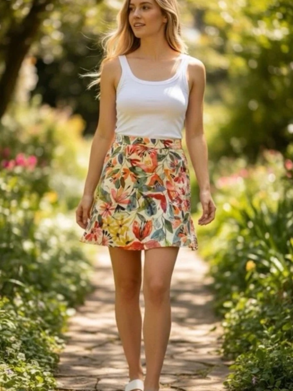 RipSkirt Wildflower Watercolor Wrap Skirt Large